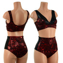 Primeval Red & Black Mystique Siren & Starlette Set - Coquetry Clothing