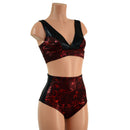 Primeval Red & Black Mystique Siren & Starlette Set - Coquetry Clothing