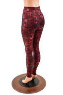 Primeval Red High Waist Leggings - Coquetry Clothing