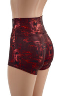 Primeval Red High Waist Shorts - Coquetry Clothing