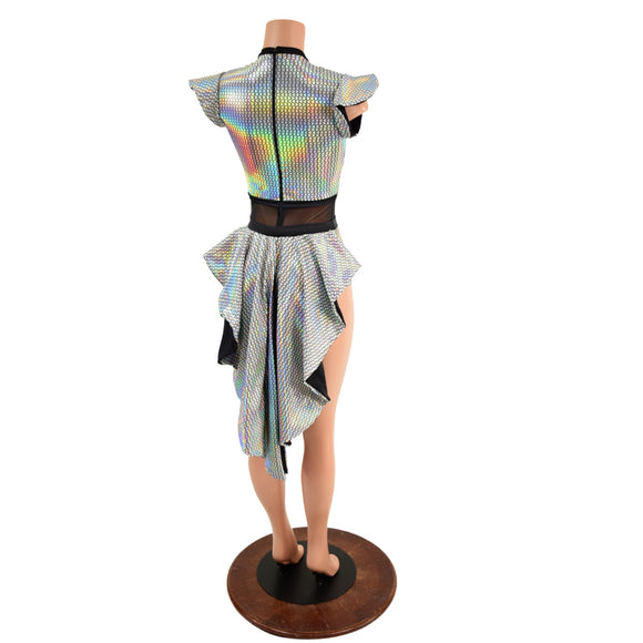 Prism and Black Mystique V Neck Tuxedo Back Romper - Coquetry Clothing