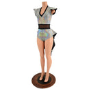 Prism and Black Mystique V Neck Tuxedo Back Romper - Coquetry Clothing