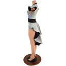 Prism and Black Mystique V Neck Tuxedo Back Romper - Coquetry Clothing