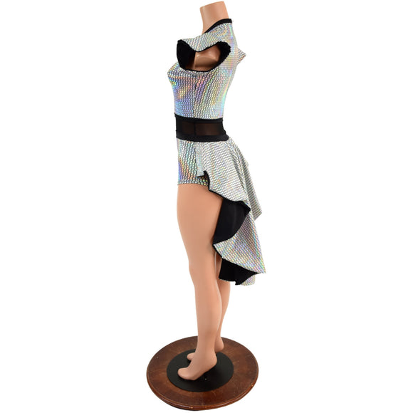Prism and Black Mystique V Neck Tuxedo Back Romper - Coquetry Clothing