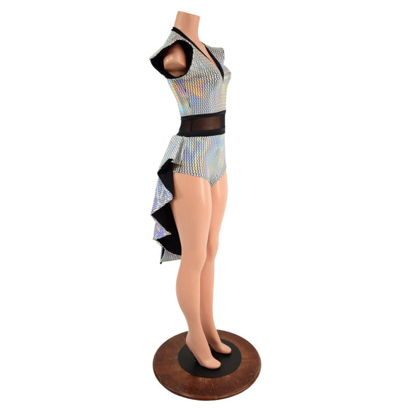 Prism and Black Mystique V Neck Tuxedo Back Romper - Coquetry Clothing