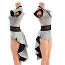 Prism and Black Mystique V Neck Tuxedo Back Romper - Coquetry Clothing