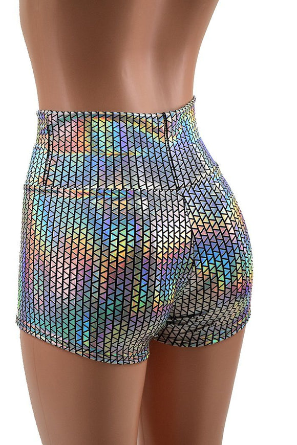 Prism High Waist Shorts READY to SHIP - Coquetry Clothing