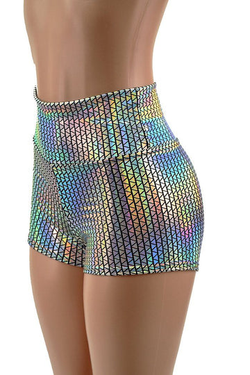 Prism High Waist Shorts READY to SHIP - Coquetry Clothing
