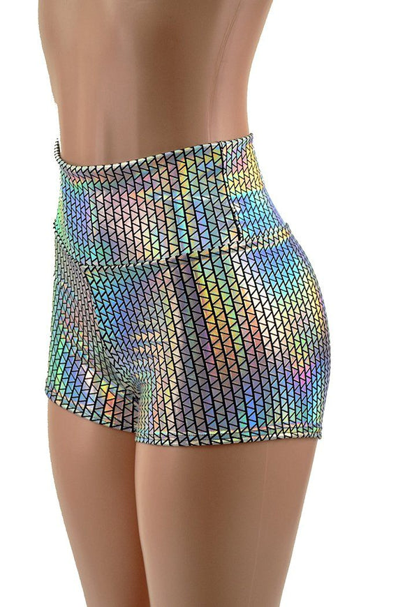 Prism High Waist Shorts READY to SHIP - Coquetry Clothing