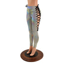 Prism Holographic Lace Up Leggings - Coquetry Clothing