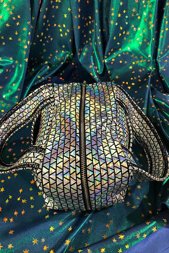 Prism Holographic Mini Zipper Bag - Coquetry Clothing