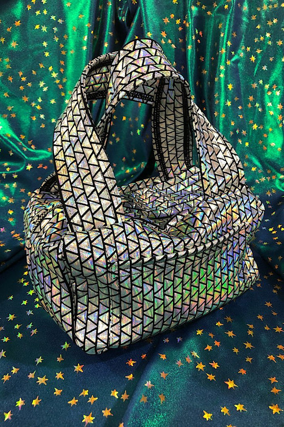 Prism Holographic Mini Zipper Bag - Coquetry Clothing