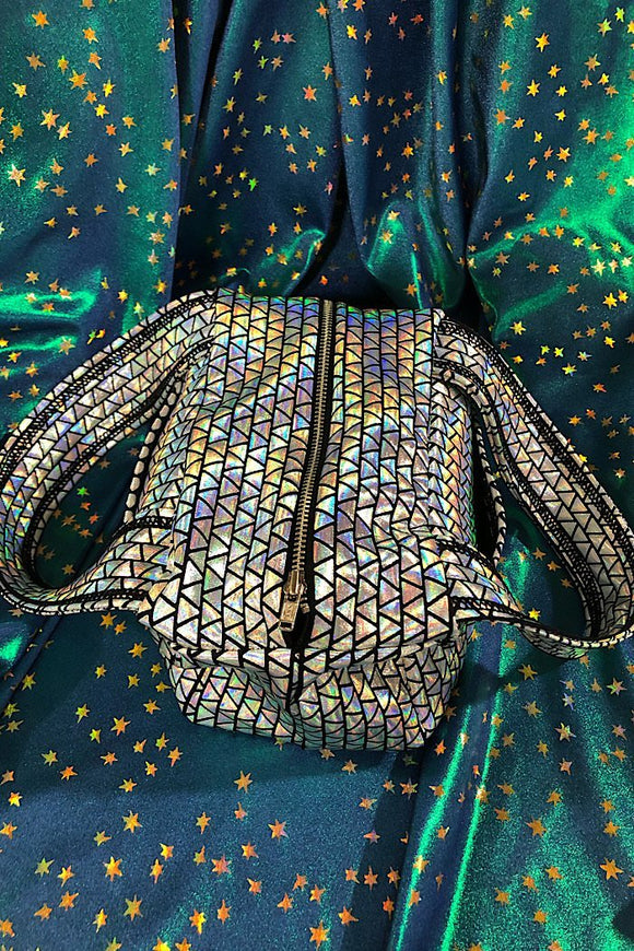 Prism Holographic Mini Zipper Bag - Coquetry Clothing