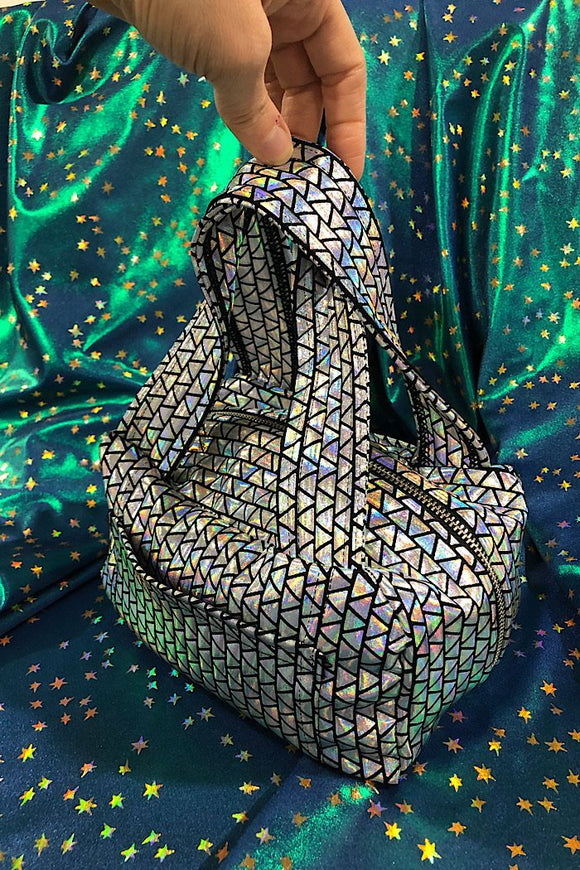 Prism Holographic Mini Zipper Bag - Coquetry Clothing