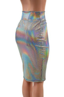Prism Holographic Pencil Skirt - Coquetry Clothing