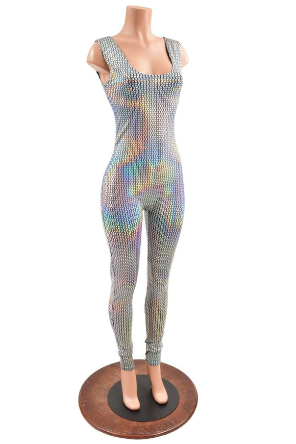 Prism Holographic Tank Style Catsuit - Coquetry Clothing
