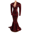 Puddle Train Gown with Demonica Collar and Victoria Sleeves - Coquetry Clothing