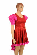 Puffed Sleeve Hi Lo Dress - Coquetry Clothing