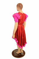 Puffed Sleeve Hi Lo Dress - Coquetry Clothing