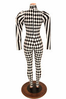 Puffed Sleeve "Victoria" Diamond Catsuit - Coquetry Clothing