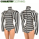 Puffed Sleeve "Victoria" Diamond Romper - Coquetry Clothing