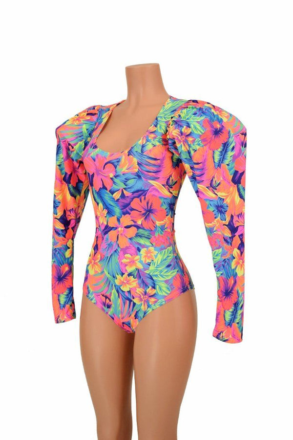 Ready to Ship Puffed Sleeve "Victoria" Floral Romper Small - 3