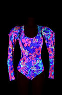 Ready to Ship Puffed Sleeve "Victoria" Floral Romper Small - 4