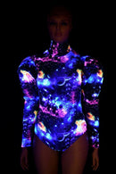 Puffed Sleeve "Victoria" Galaxy Romper - Coquetry Clothing