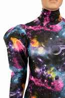 Puffed Sleeve "Victoria" Galaxy Romper - Coquetry Clothing