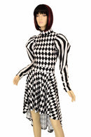 Puffed "Victoria" Sleeve Hi Lo Skater Dress - Coquetry Clothing