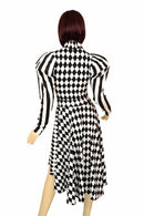 Puffed "Victoria" Sleeve Hi Lo Skater Dress - Coquetry Clothing