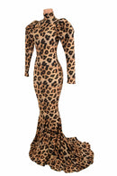Puffed "Victoria" Sleeve Puddle Train Gown - Coquetry Clothing