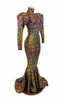 Puffed "Victoria" Sleeve Puddle Train Gown - Coquetry Clothing