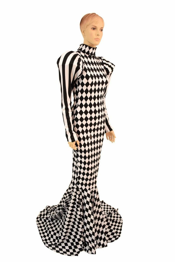 Puffed "Victoria" Sleeve Puddle Train Gown - Coquetry Clothing