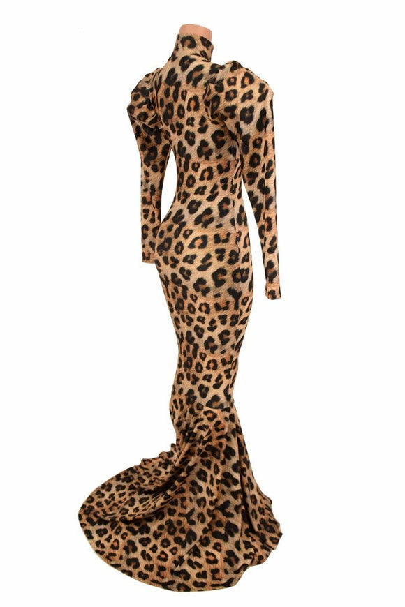 Puffed "Victoria" Sleeve Puddle Train Gown - Coquetry Clothing