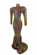 Puffed "Victoria" Sleeve Puddle Train Gown - Coquetry Clothing