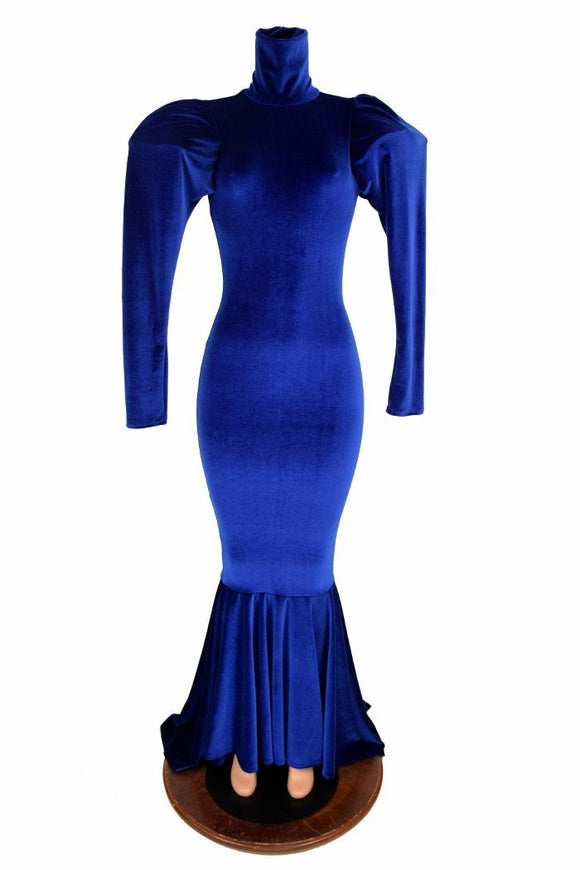 Puffed Victoria Sleeve Puddle Train Gown - Coquetry Clothing