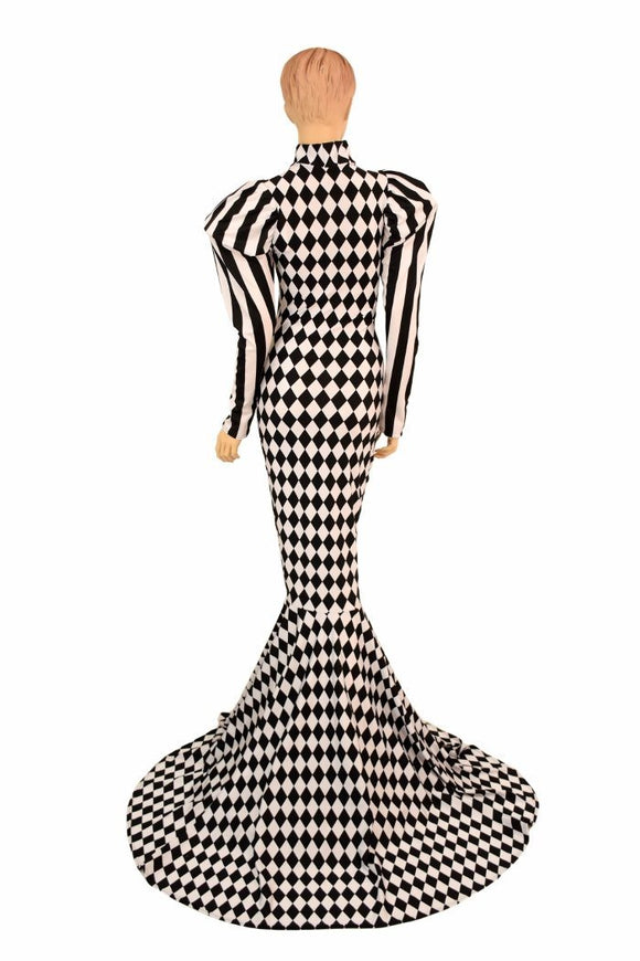 Puffed "Victoria" Sleeve Puddle Train Gown - Coquetry Clothing