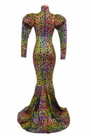 Puffed "Victoria" Sleeve Puddle Train Gown - Coquetry Clothing