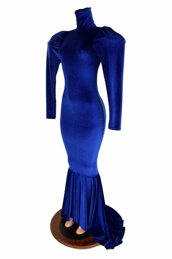 Puffed Victoria Sleeve Puddle Train Gown - Coquetry Clothing