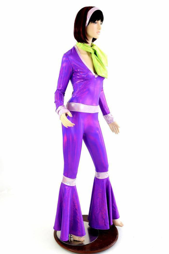 Purple 70's Super Sleuth Catsuit - Coquetry Clothing