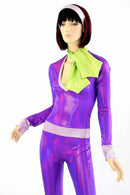 Purple 70's Super Sleuth Catsuit - Coquetry Clothing