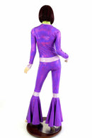 Purple 70's Super Sleuth Catsuit - Coquetry Clothing