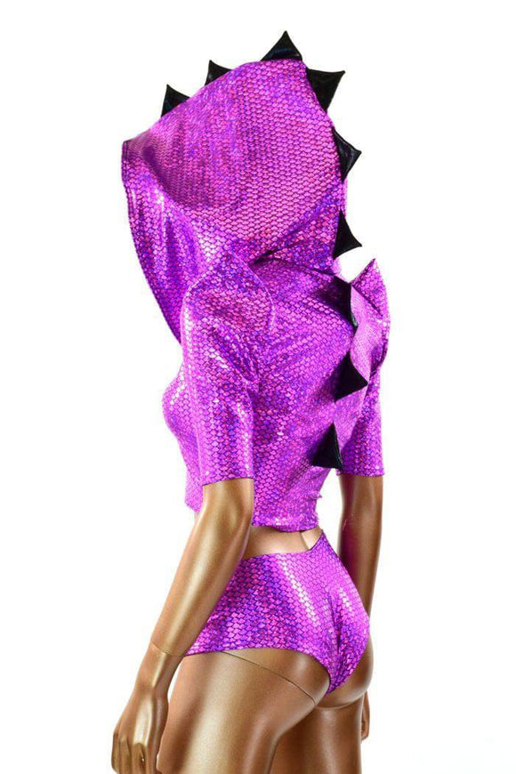 Purple Crop Hoodie & Cheeky Set - Coquetry Clothing