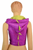 Purple Dragon Zipper Front Crop Top - Coquetry Clothing