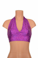 Purple Fish Scale Halter Top - Coquetry Clothing