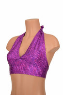 Purple Fish Scale Halter Top - Coquetry Clothing