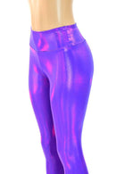Purple High Waist Leggings - Coquetry Clothing