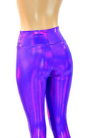 Purple High Waist Leggings - Coquetry Clothing
