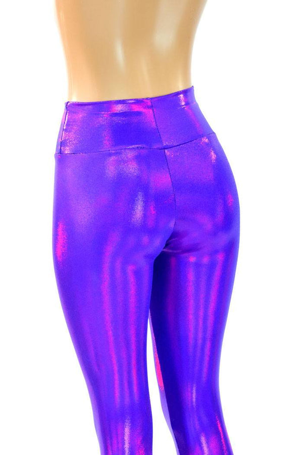 Purple High Waist Leggings - 5